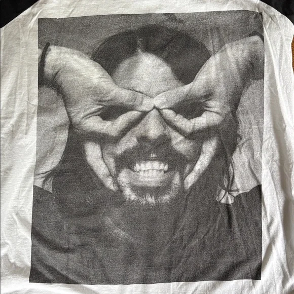 Dave Grohl Food Fighters Nirvana Baseball Sleeve T Size L VTG - Picture 6 of 8